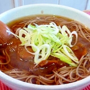 残り物でカレー蕎麦